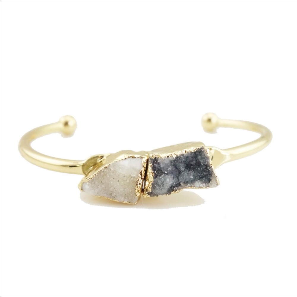 ❌ SOLD ❌ Druzy cuff bangle bracelet - Picture 1 of 6
